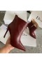 Dior D-Fame Enkellaars Bourgondië Kalfsleer 80mm