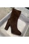 Dior D-Rise Suede Laarzen Donker Bruin 100mm