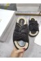 Dior Twist Zwart Cannage D Twist Slide Sandalen Lamsvel