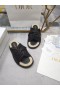Dior Twist Zwart Cannage D Twist Slide Sandalen Lamsvel