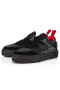 Christian Louboutin Astroloubi Strass Sneakers Veau Velours Suede Leer Comete Zwart