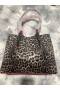 Christian Louboutin Cabarock Tote Bag Luipaard-Print Leer Bruin