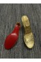 Christian Louboutin Degramule Strass Muildieren 85mm Metallic Goud