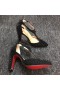 Christian Louboutin Goldostrap Spikes Pompen 100mm Veau Velours Zwart