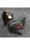 Christian Louboutin Goldostrap Spikes Pompen 100mm Veau Velours Zwart