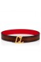 Christian Louboutin Gelukkig Rui Cl Logo Riem 40mm Gepatineerd kalfsleer Havane