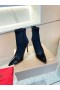 Christian Louboutin Jessie Buit Joli 100 mm Patent Satin Kristal Versierd Zwart