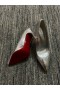 Christian Louboutin Kate Pompen 85mm Generfd Leder Metallic Zilver