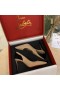 Christian Louboutin Kate Sling Pompen 80mm Patent Naakt Leder
