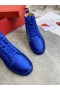 Christian Louboutin Louis Orlato High-top Sneaker Crêpe Satijn Blauw