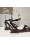 Christian Louboutin Mafaldina Platte Sandalen Lakleder Dennenappel
