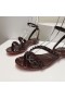 Christian Louboutin Mafaldina Platte Sandalen Lakleder Dennenappel