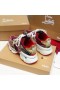 Christian Louboutin Rode Loper Platte Sneakers Glitter Rood Goud