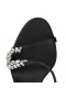 Christian Louboutin Rosalie Rode Loper 100 Mm Pompen Crêpe Satijn Zwart