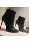 Christian Louboutin Snakilta Spiked Enkel Laarzen 120mm Kalfsleer Zwart
