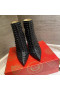 Christian Louboutin Snakilta Spiked Enkel Laarzen 120mm Kalfsleer Zwart
