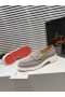 Christian Louboutin Urbino Moc Loafers Suede Grijs