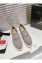 Christian Louboutin Urbino Moc Loafers Suede Grijs