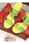 Christian Louboutin Slechts Loubi PVC Sandalen 85mm Fluo Geel CL Schoenen