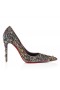 Christian Louboutin Kate Max Strass Eeuwigheid 100mm Pompen Metallic Suede En Eeuwigheid Strass Antraciet