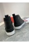 Christian Louboutin Louis Flat-High-top Sneakers Kalfsleer Zwart Wit