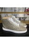 Christian Louboutin Louis Orlato Flatscreen High-Top Sneakers Glitter Stof Goud