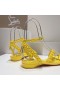 Christian Louboutin Mafaldina Flatscreen Patent Leren Sandalen Geel