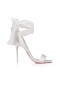 Christian Louboutin Sandale Du Desert 100 Mm Sandaaltjes Crêpe Satijn Ivoor