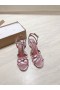 Christian Louboutin Tangeuva Sandalen 100mm Reliëf Lederen Roze