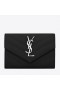 Saint Laurent Kleine Envelop Portemonnee Noir Leer Saint Laurent Portemonnee