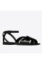 Saint Laurent Tribute Platte Sandalen Zwart Lakleder Saint Laurent Schoenen