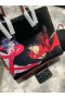 Christian Louboutin X Arts Vervelen Cabata Patent Leather Tote Met Pin-Ups Zwart