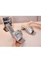 Jimmy Choo 45 mm Dia ' s kalfsleer Rits Tas Zilver