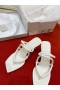 Jimmy Choo 70 Muildieren Dia ' S Leren Riem Wit