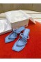 Jimmy Choo 70 Mules Slides Suede Strap Blue