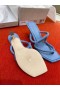 Jimmy Choo 70 Mules Slides Suede Strap Blue