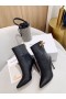 Jimmy Choo Enkellaars 100mm kalfsleer JC Embleem Zwart