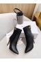 Jimmy Choo Enkellaars 100mm kalfsleer JC Embleem Zwart
