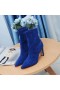 Jimmy Choo Enkellaars 85mm Suede Blauw