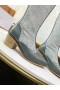 Jimmy Choo Knie Boot 50mm JC Embleem Mesh Grijs Leder