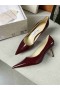 Jimmy Choo Liefde 65 Bourgondië Kalf Lederen Pompen JC Embleem