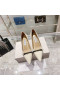 Jimmy Choo Patent Leren Rosalia 65mm Pompen Parel Detail Beige