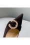 Jimmy Choo Saresa 65 Latte Nappa Leder Pumps Kristal Verfraaiing Zwart