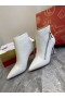 Christian Louboutin BirgiKate enkellaarsjes 85mm Kalfsleer CL Witte Schoenen