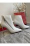 Christian Louboutin BirgiKate enkellaarsjes 85mm Kalfsleer CL Witte Schoenen