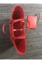 Christian Louboutin Cabata Tote Bag Logo Motief Kalf Leer Rood