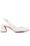 Christian Louboutin Dus Jane Sling 55 mm Sling Terug Pompen Nappa Leder Bianco Christian Louboutin Schoenen