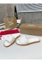 Christian Louboutin CL Mule kalfsleer CL Witte Schoenen