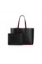 Christian Louboutin Cabata Kleine Tas Kalf Leer Zwart Christian Louboutin Tassen