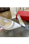 Christian Louboutin Galativi Pompen 85mm Mesh en Leer Wit CL Schoenen